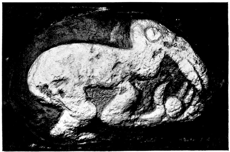 Historic photograph of the Orongo birdman boulder