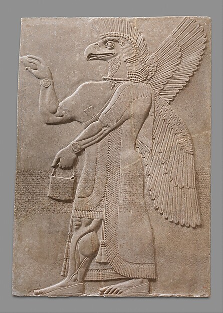 Assyrian eagle-headed protective figure, Met 32.143.7