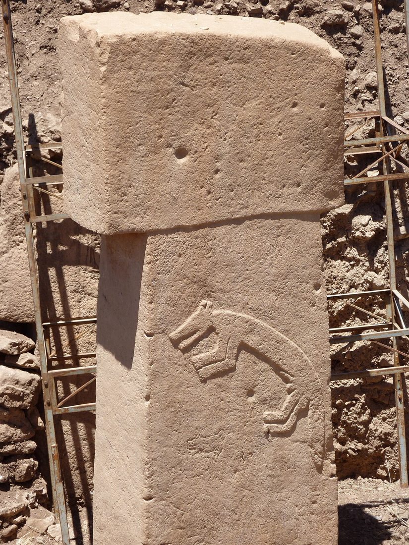 Göbekli Tepe T-pillar with fox relief