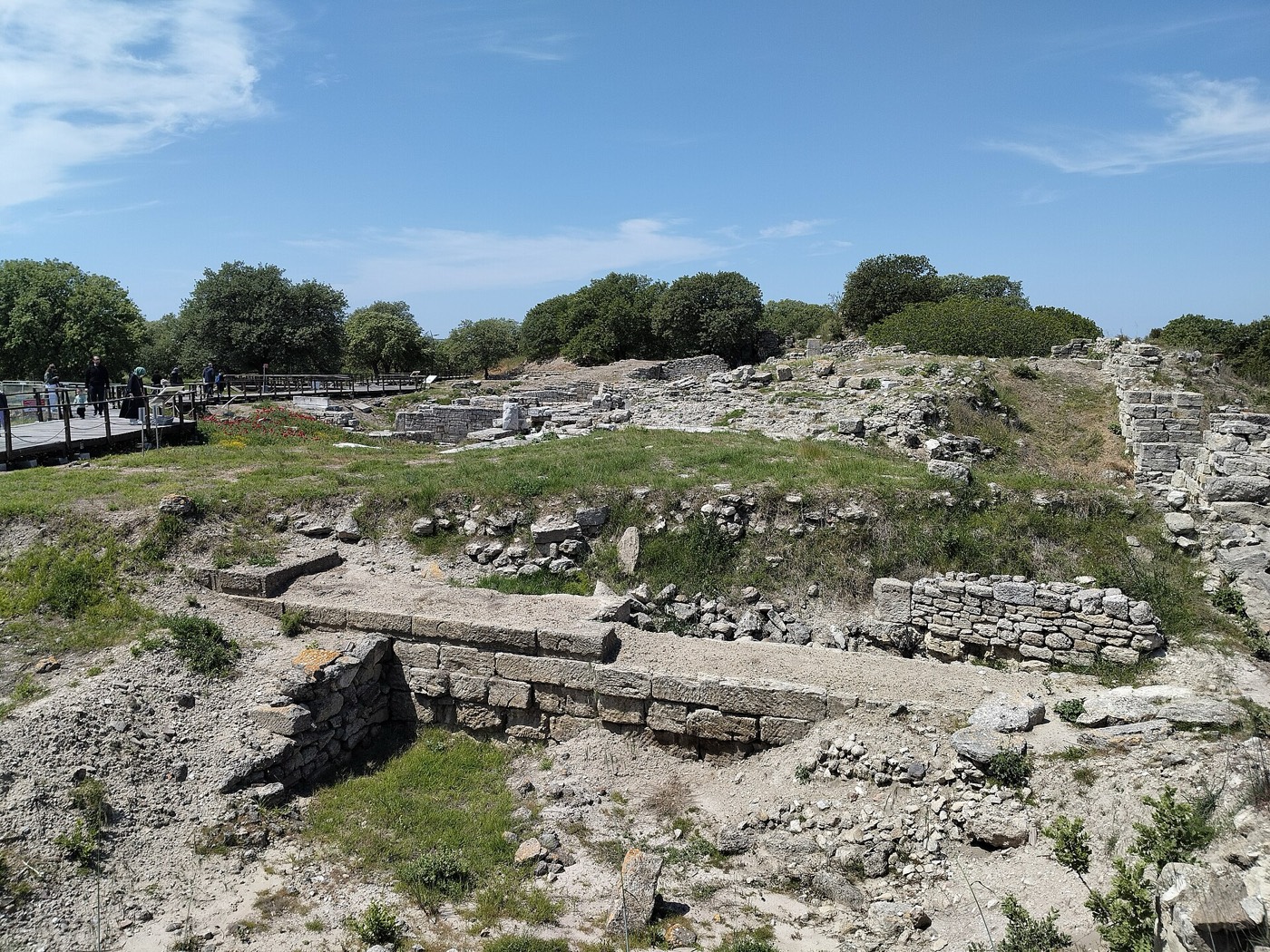 The mound of Hisarlık in Çanakkale Province, Turkey, identified as the site of ancient Troy.